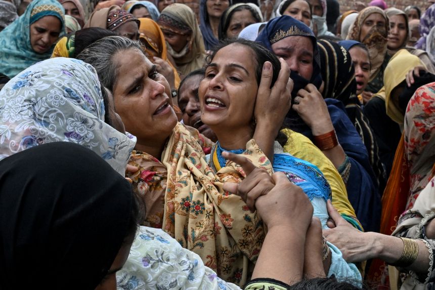 Roof of tutoring center collapses in eastern Pakistan, killing at least 14 children, police say