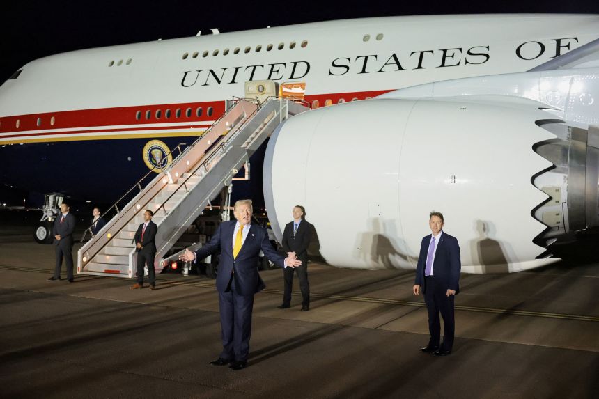 Security concerns prompted Trump to depart Turkey on older plane while sending Qatari-donated jet ahead, officials say